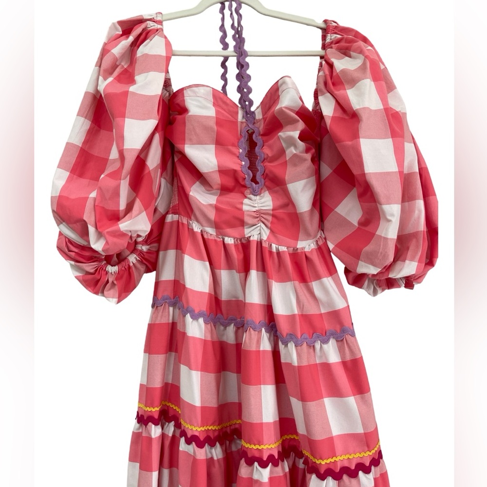 Sundress Off the shoulder puffy sleeve maxi dress